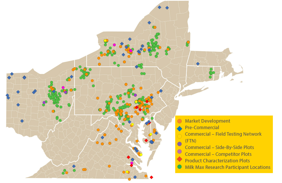 A map detailing Huber product plots